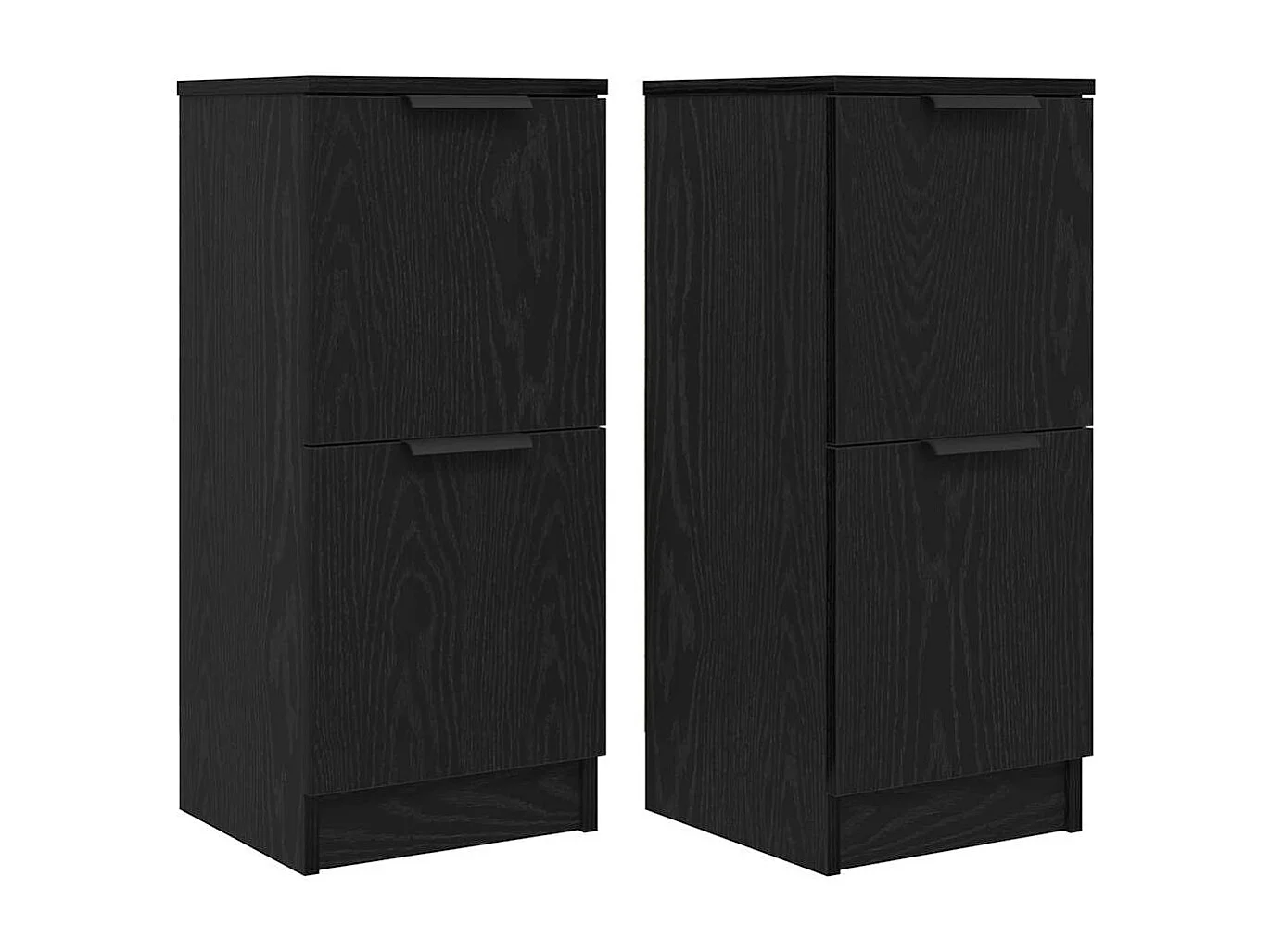 Buffet 2 pièces Chêne noir 30 x 30 x 70 cm Bois d'ingénierie