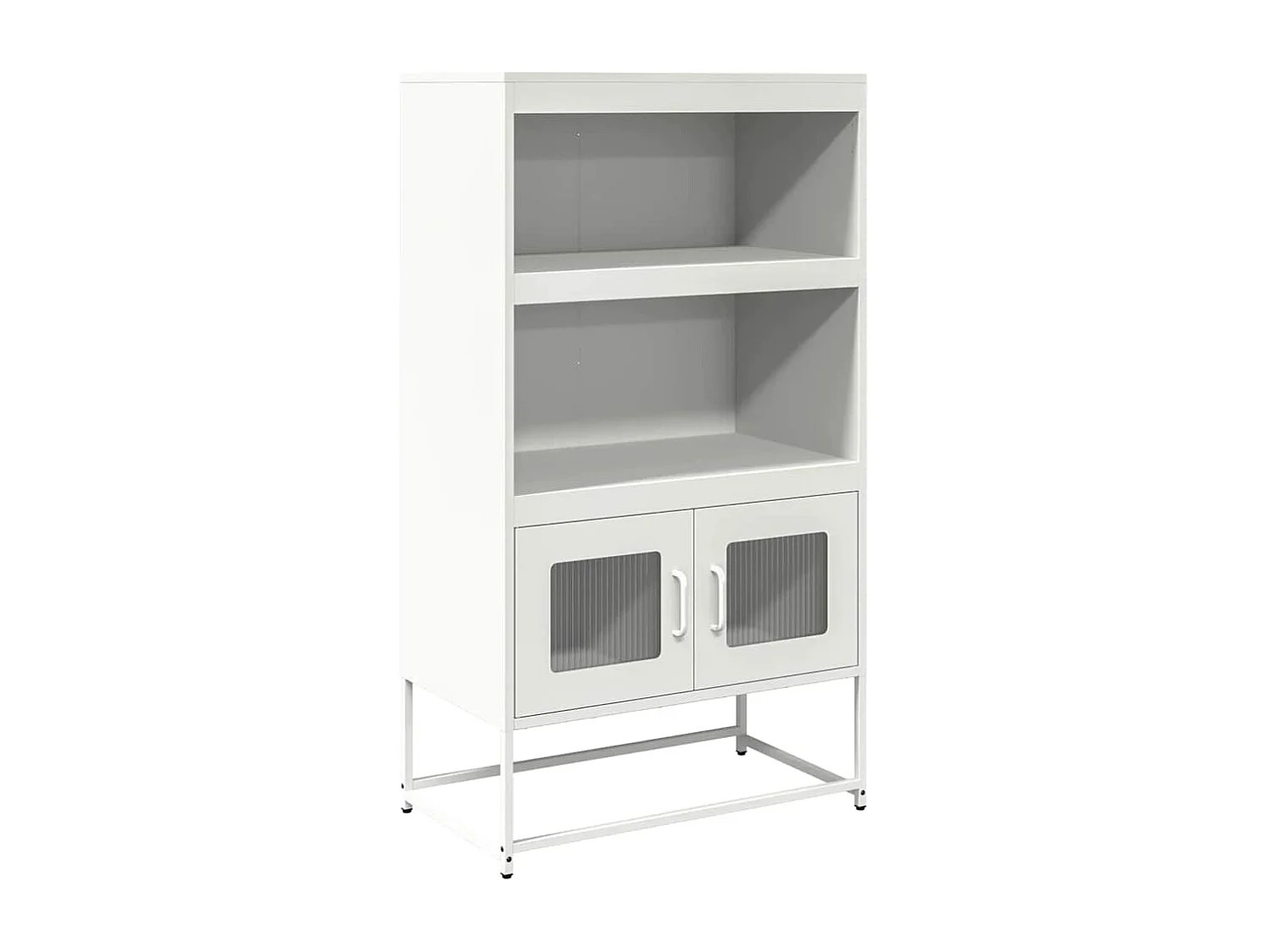 Buffet haut blanc 68x39x123 cm acier