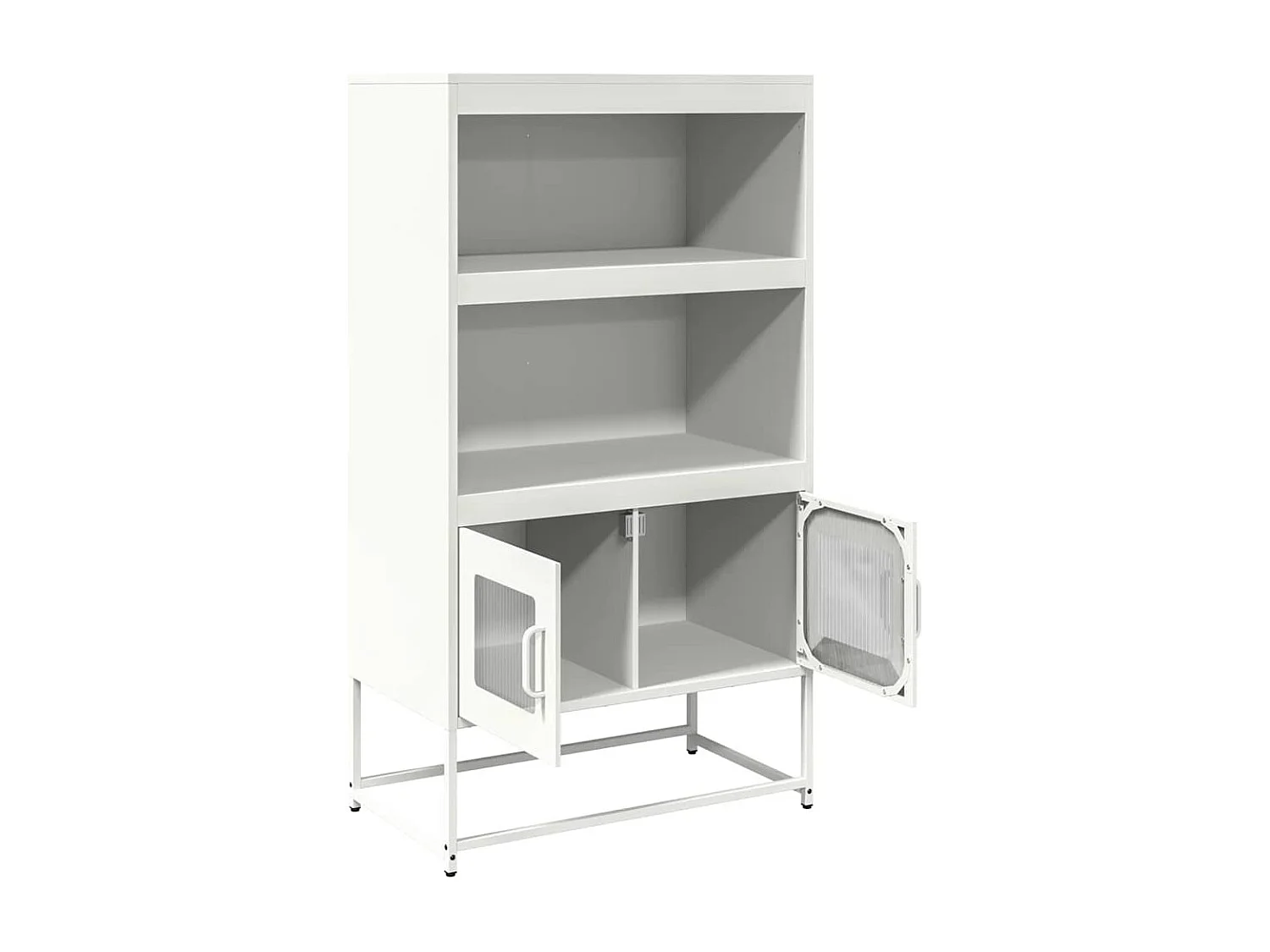 Buffet haut blanc 68x39x123 cm acier