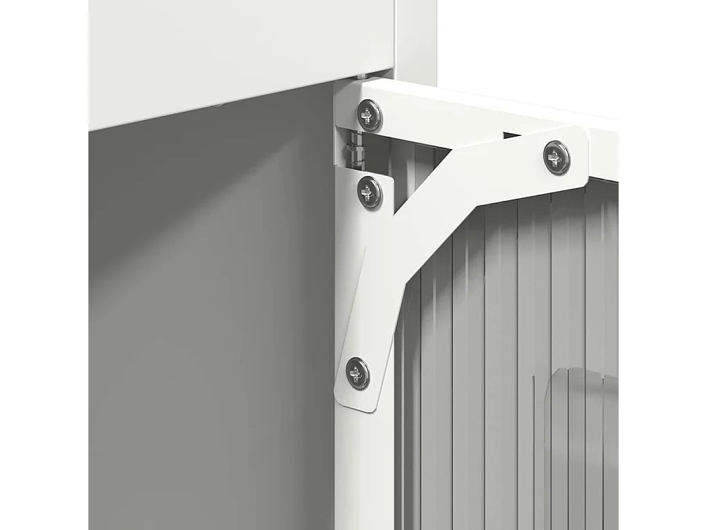 Buffet haut blanc 68x39x123 cm acier