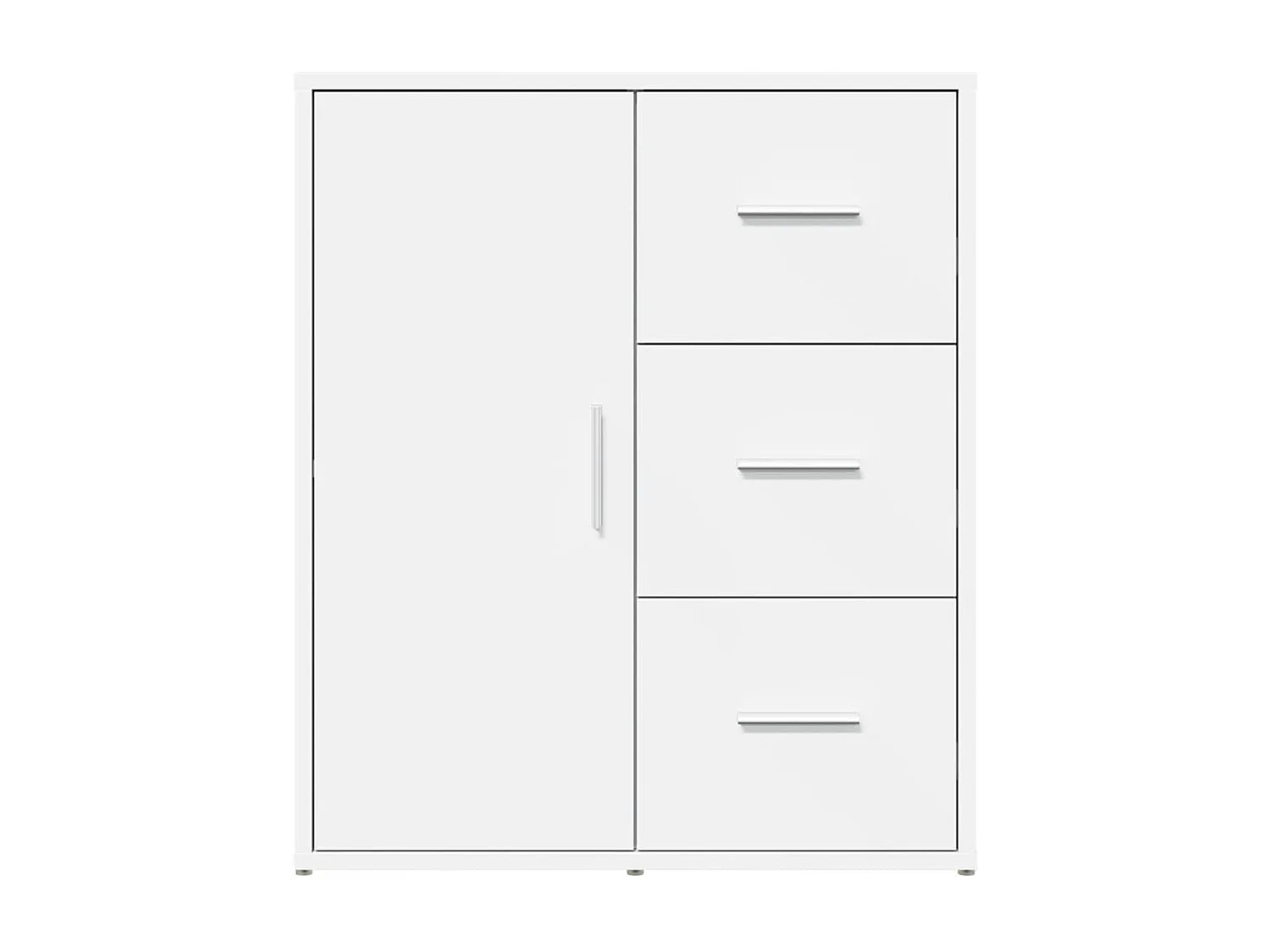 Buffets 2 pièces blanc 60x31x70 cm bois d'ingénierie