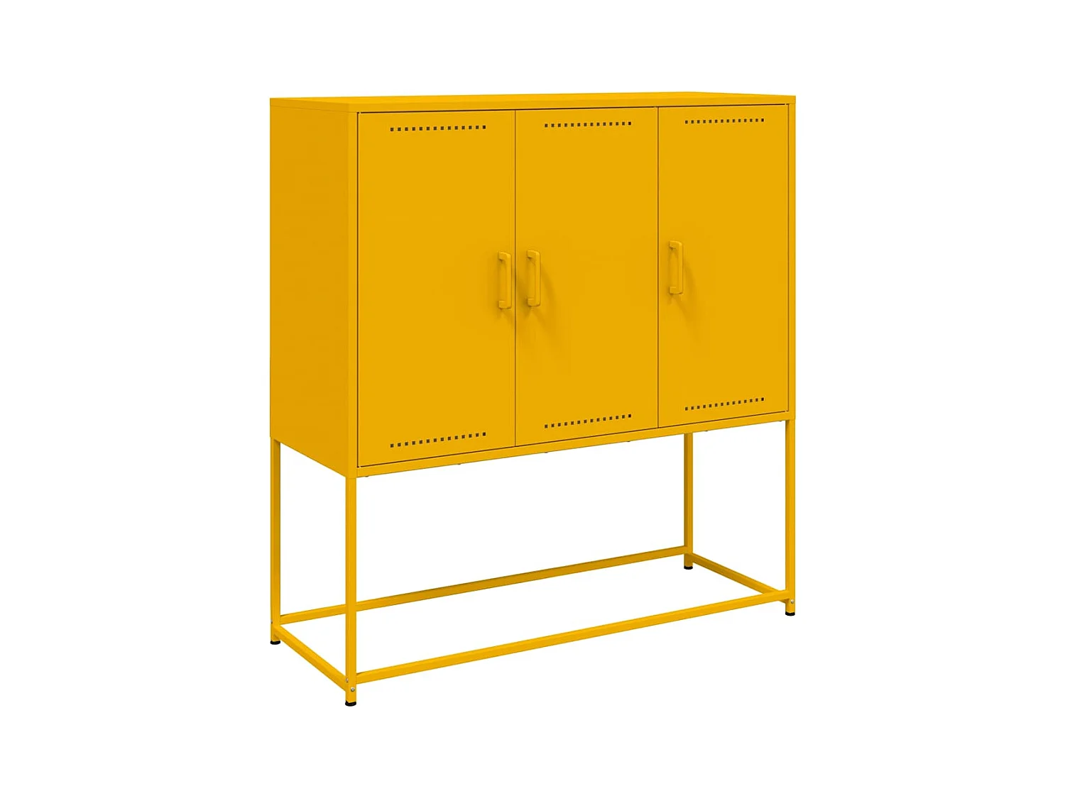 Buffet haut jaune moutarde 100,5x39x107 cm acier