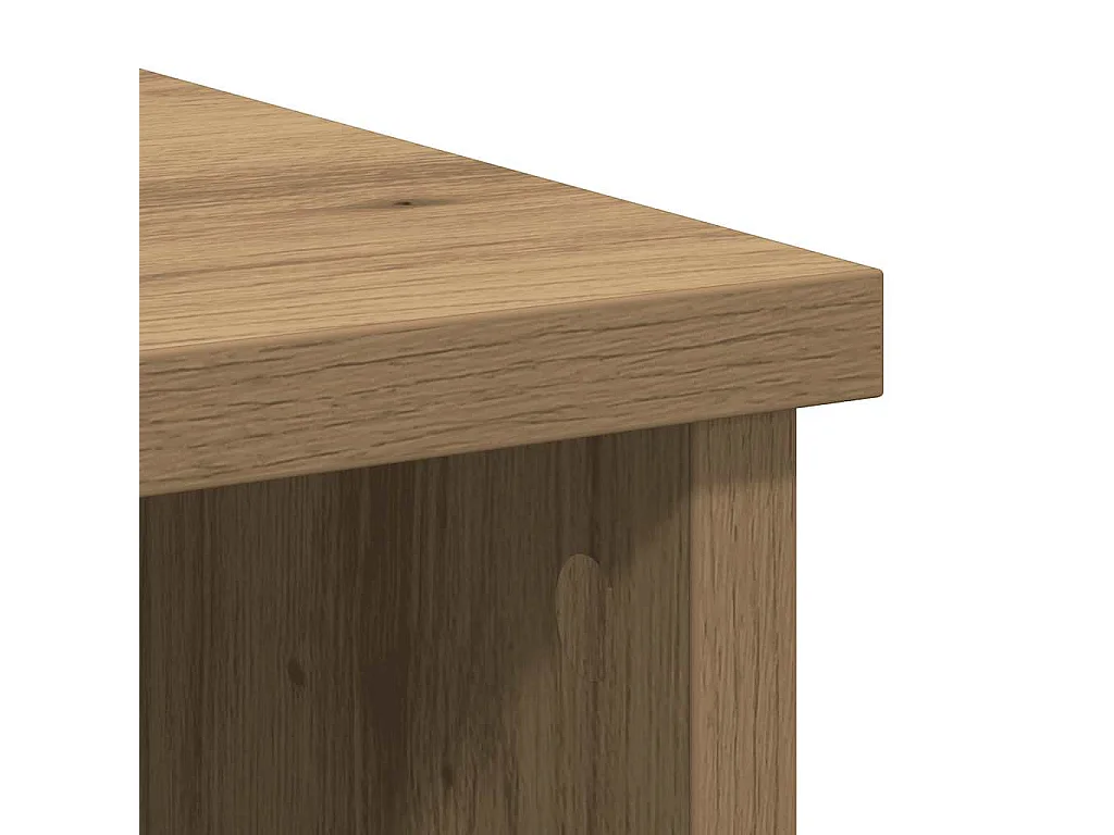 Buffet avec tiroir chêne artisanal 101x35x76 cm bois ingénierie