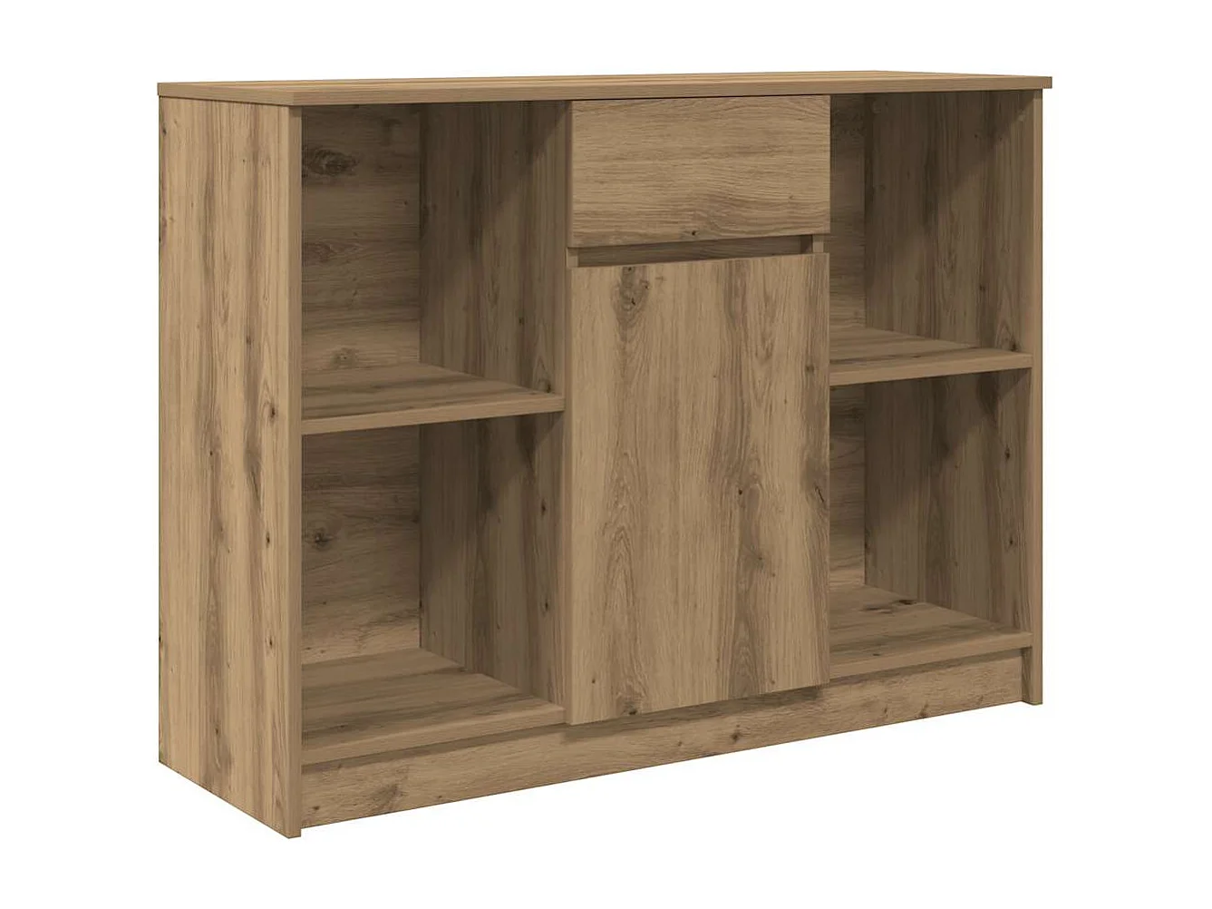 Buffet avec tiroir chêne artisanal 101x35x76 cm bois ingénierie