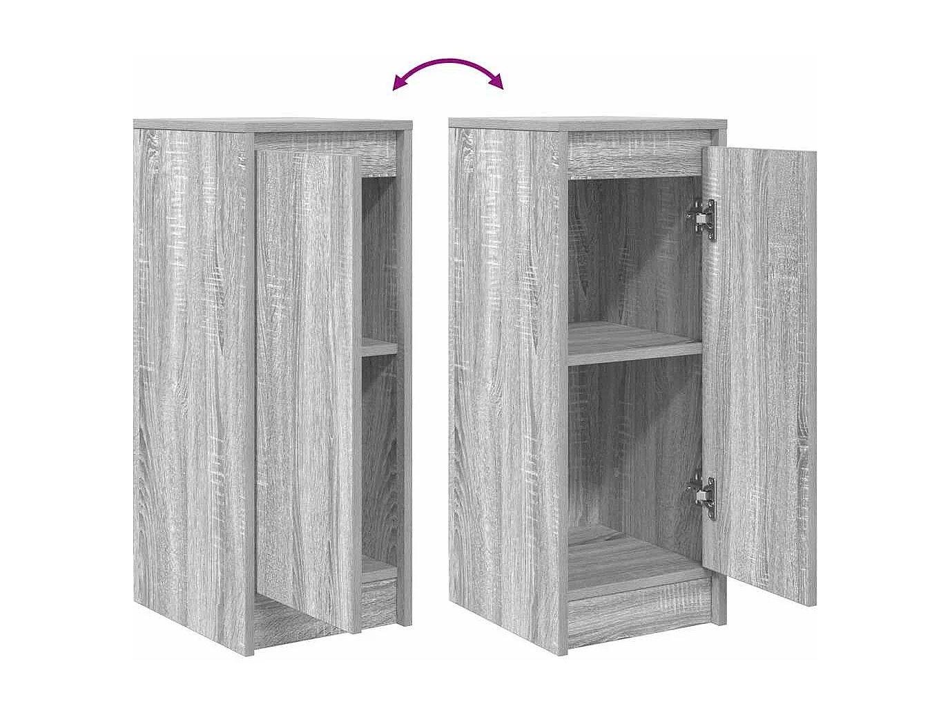 Buffet sonoma gris 29,5x34x76 cm bois d'ingénierie