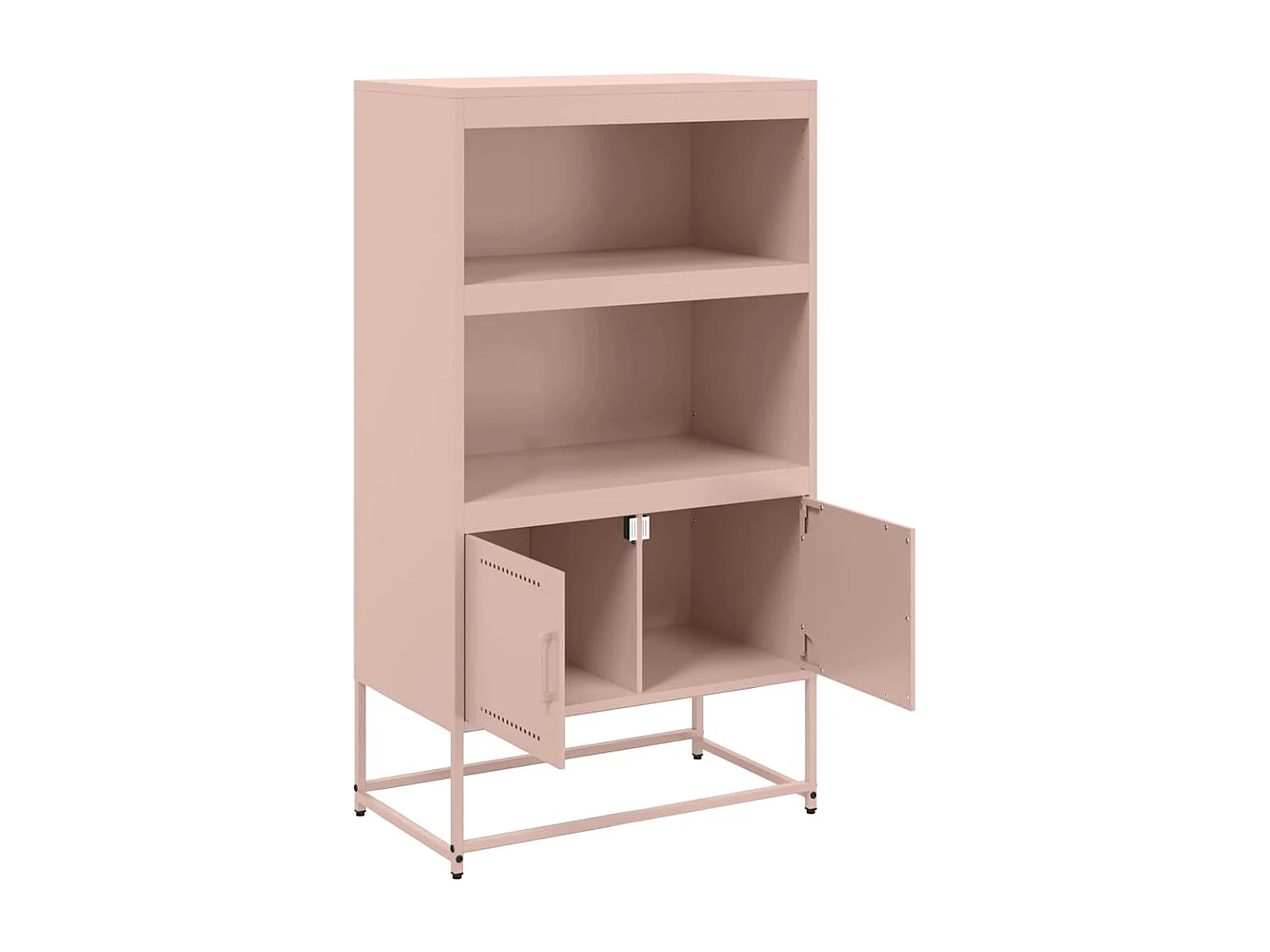 Buffet haut rose 68,5x38,5x123,5 cm acier