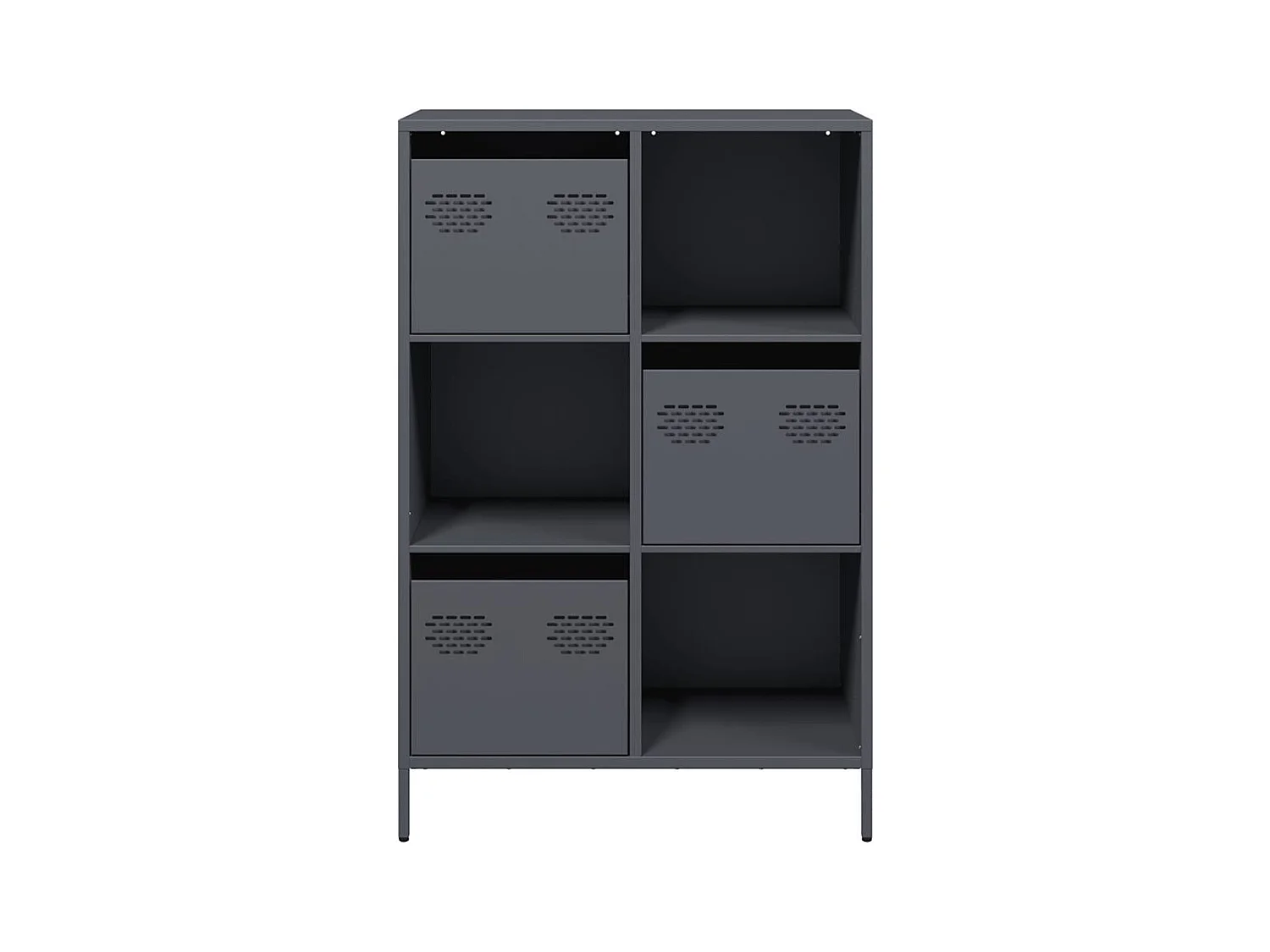 Buffet haut anthracite 68x39x103,5 cm acier