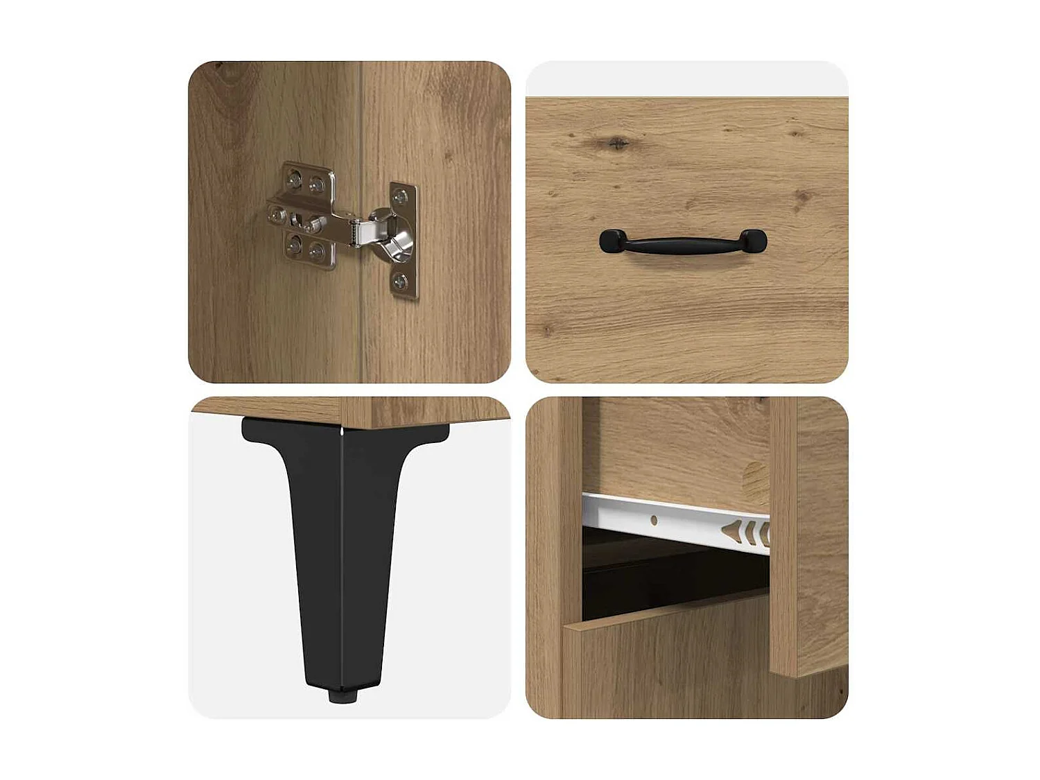 Buffet chêne artisanal 34 x 69.5 x 90 cm Bois d'ingénierie