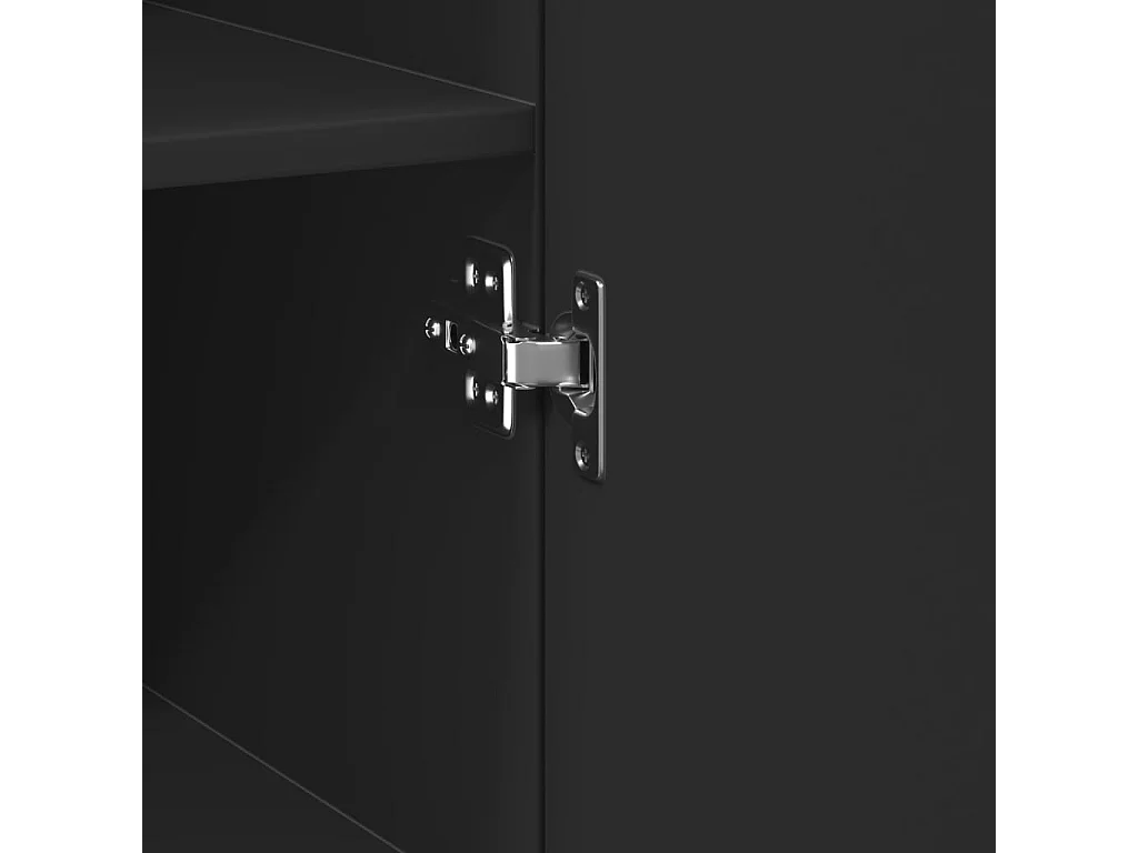 Buffet haut noir 30x42,5x185 cm bois d'ingénierie