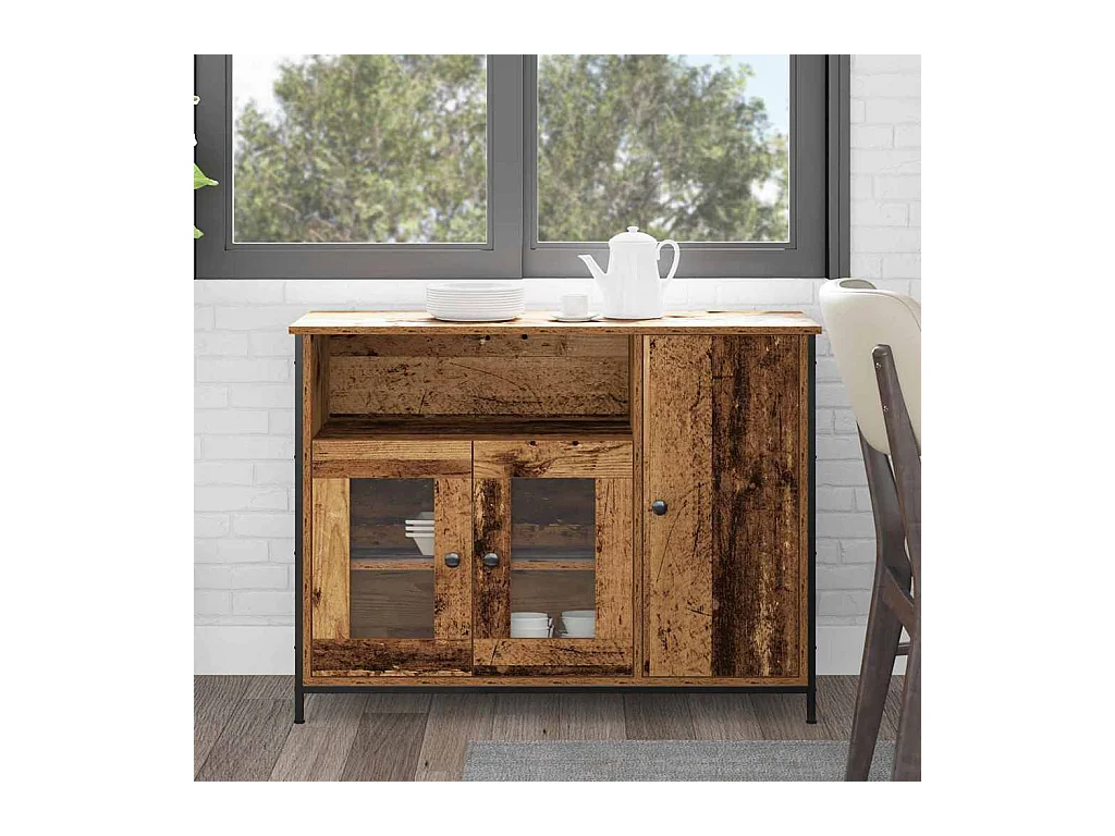 Buffet Bois ancien 100 x 35 x 75 cm Bois d'ingénierie