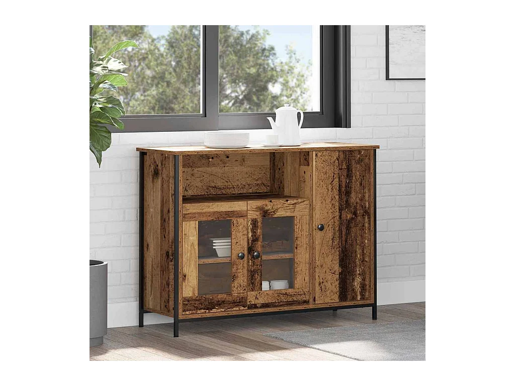 Buffet Bois ancien 100 x 35 x 75 cm Bois d'ingénierie