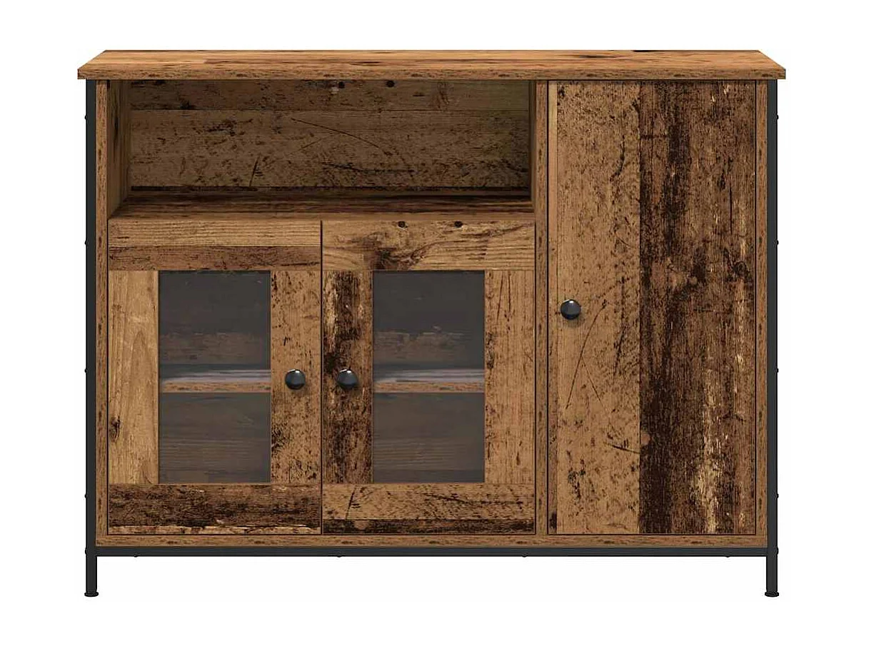 Buffet Bois ancien 100 x 35 x 75 cm Bois d'ingénierie