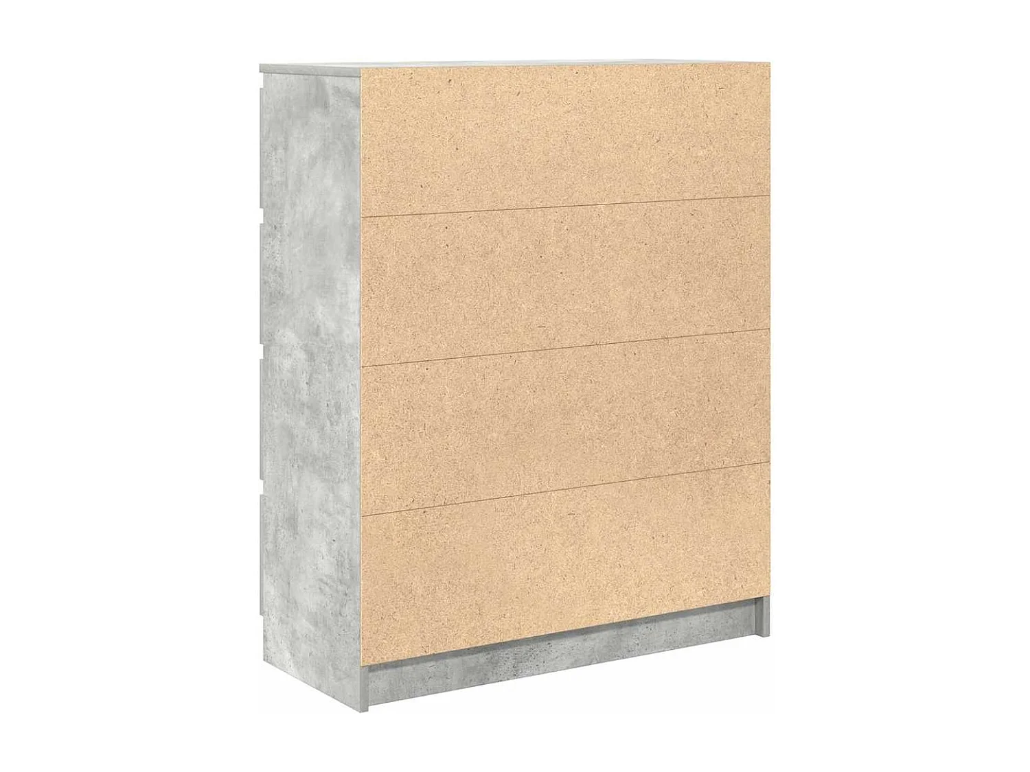 Buffet gris béton 80x35x99 cm bois d'ingénierie