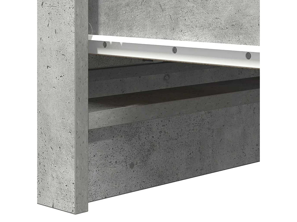 Buffet gris béton 80x35x99 cm bois d'ingénierie