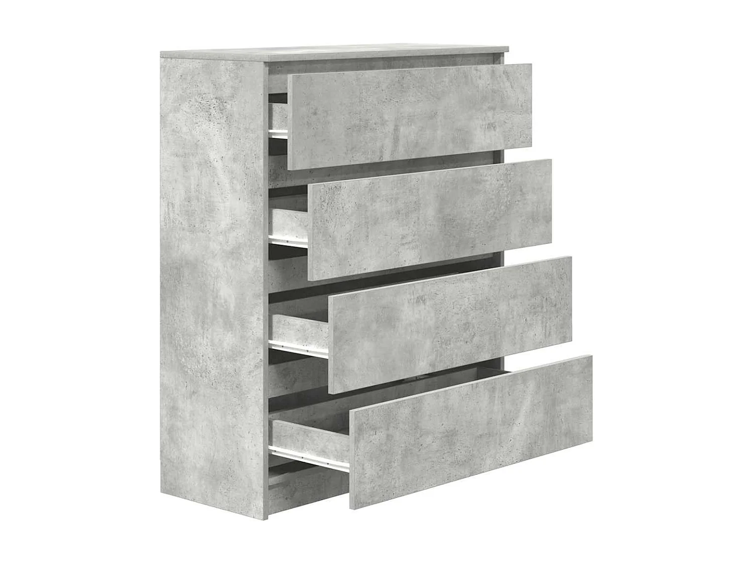 Buffet gris béton 80x35x99 cm bois d'ingénierie