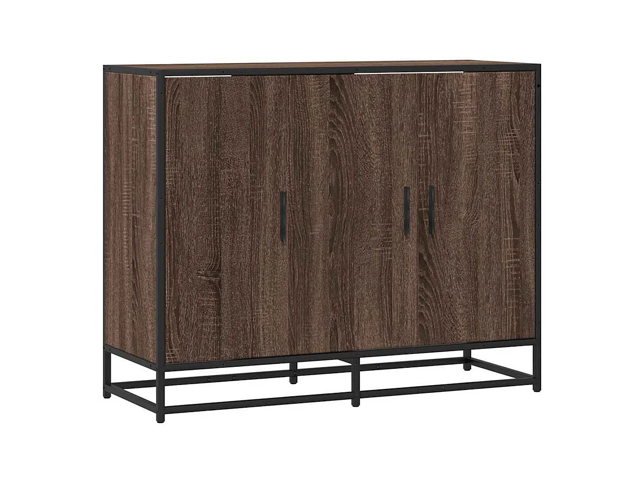 Buffet chêne marron 94x35x76 cm bois d'ingénierie