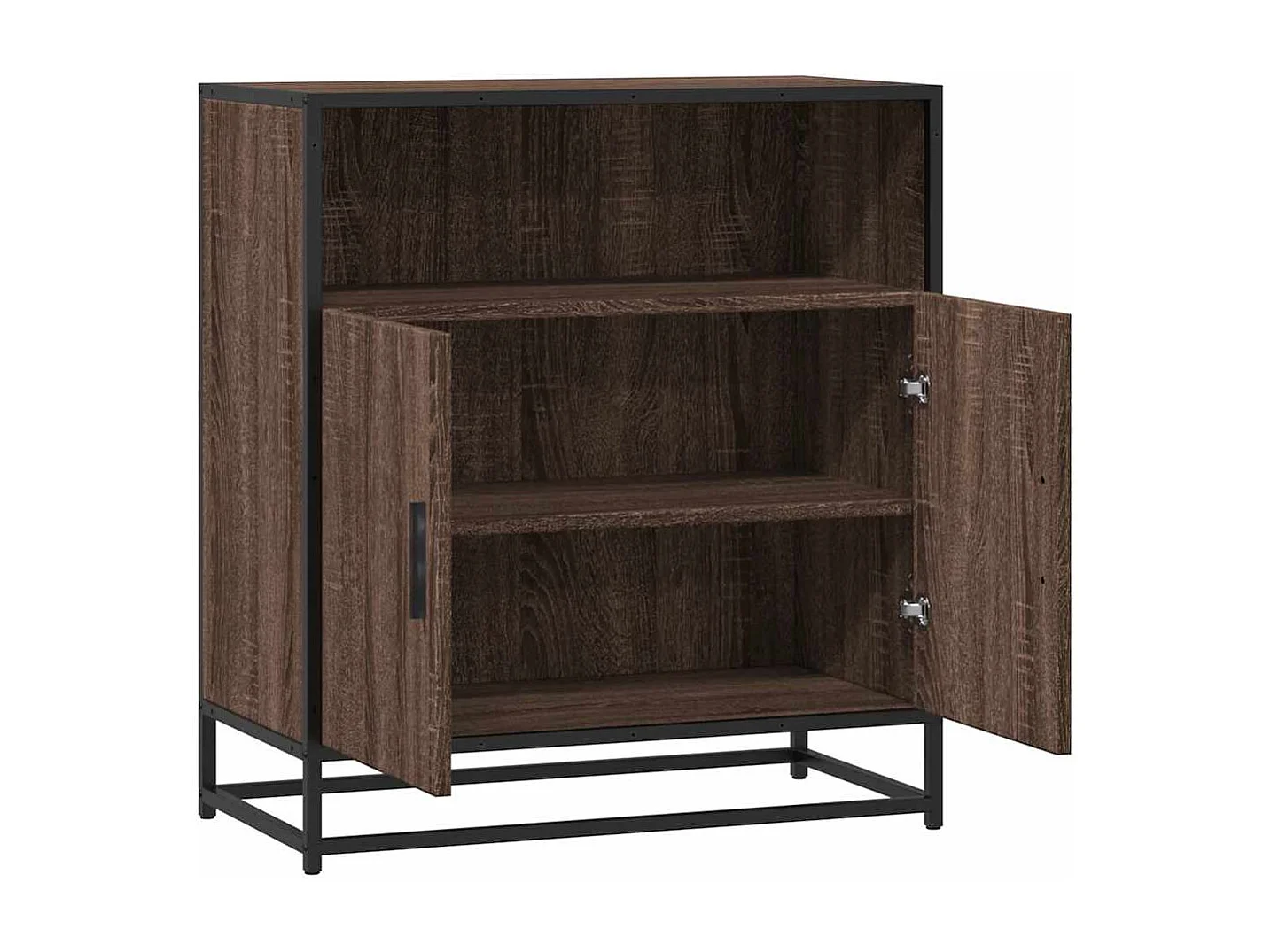 Buffet chêne marron 68x35x76 cm bois d'ingénierie