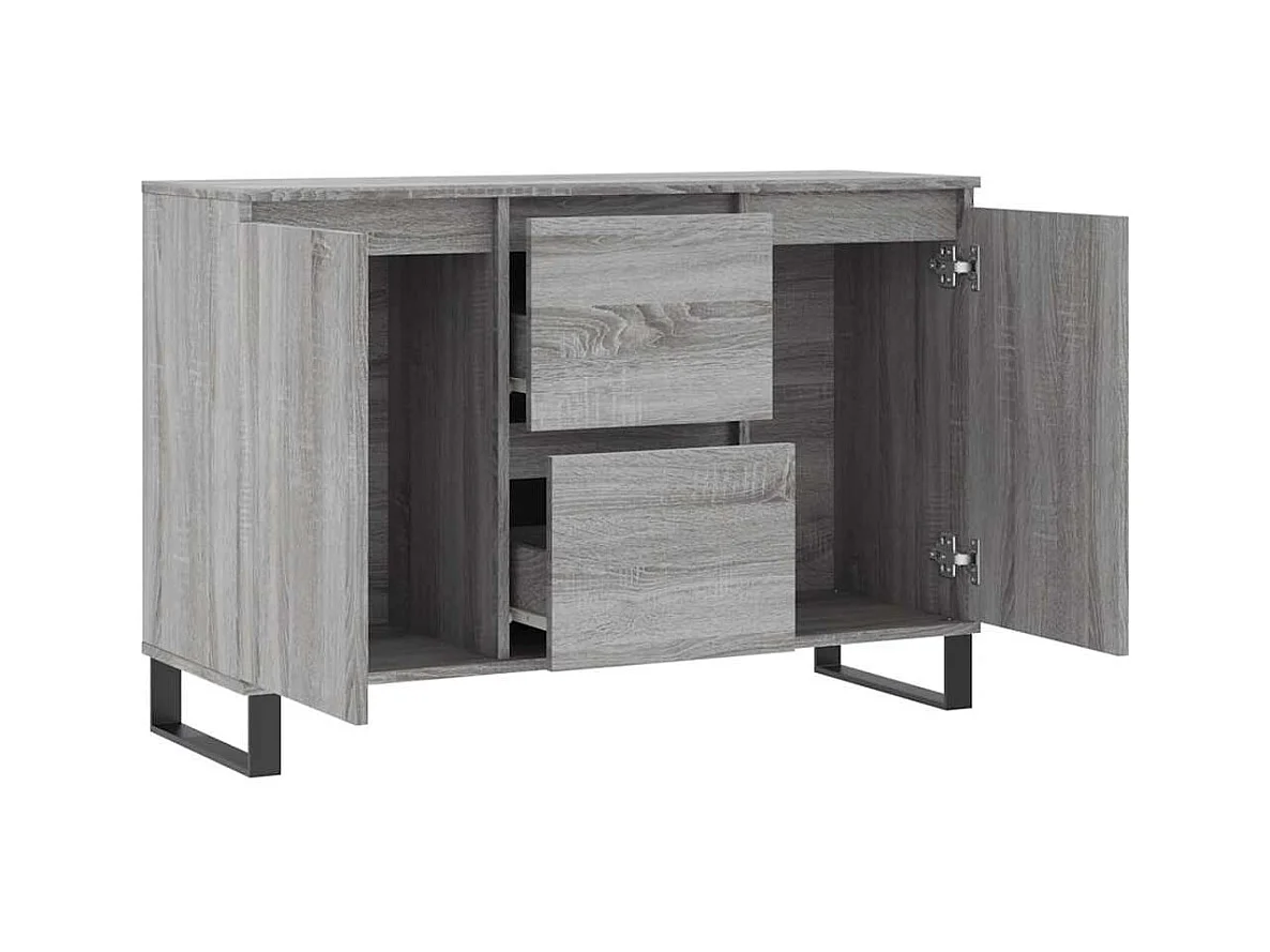 Buffet sonoma gris 101,5x35x70 cm bois d'ingénierie