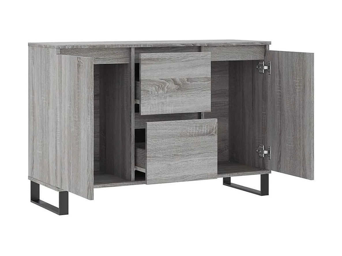 Buffet sonoma gris 101,5x35x70 cm bois d'ingénierie