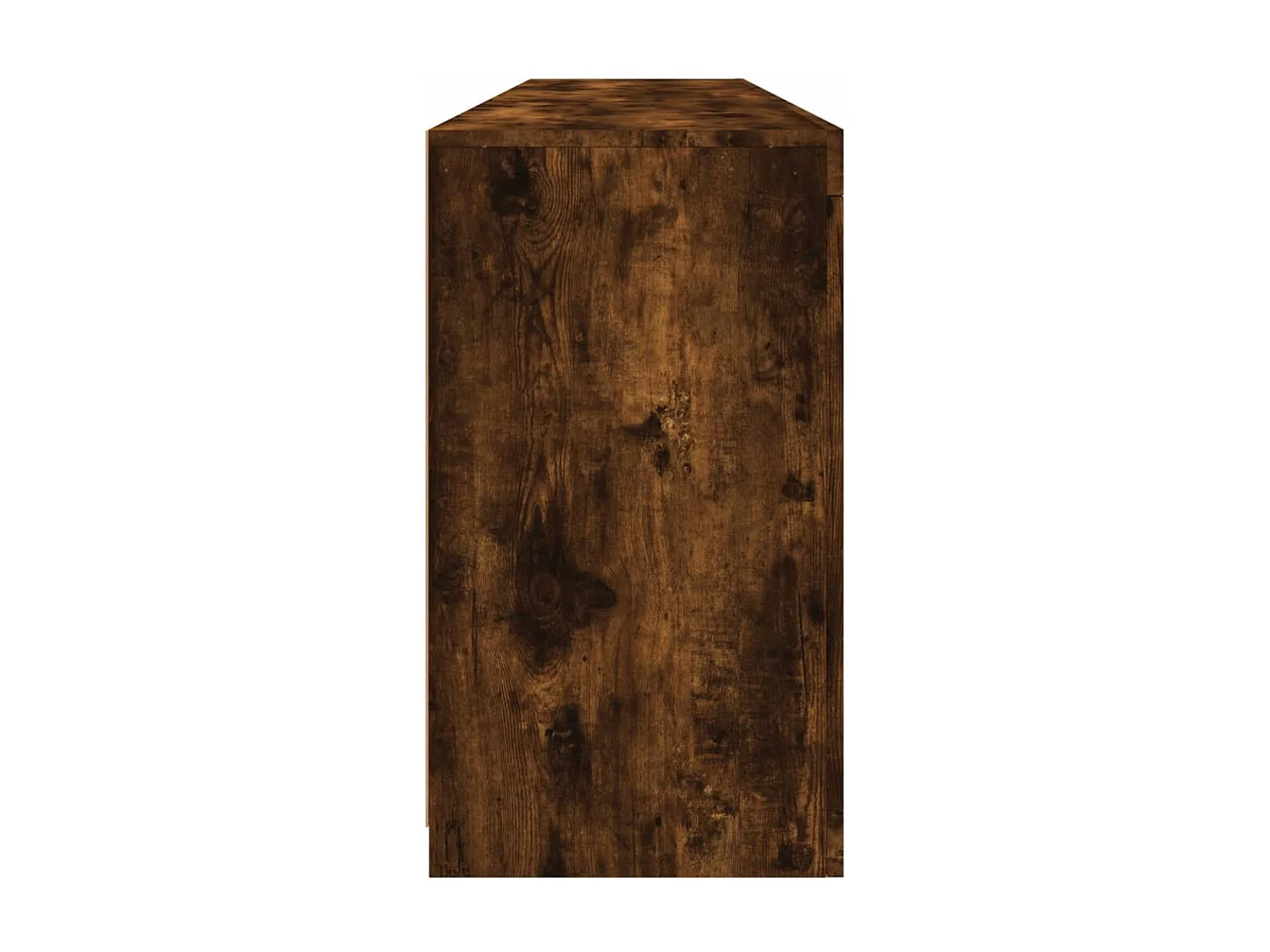 Buffet avec lumières LED chêne fumé 162x37x67 cm