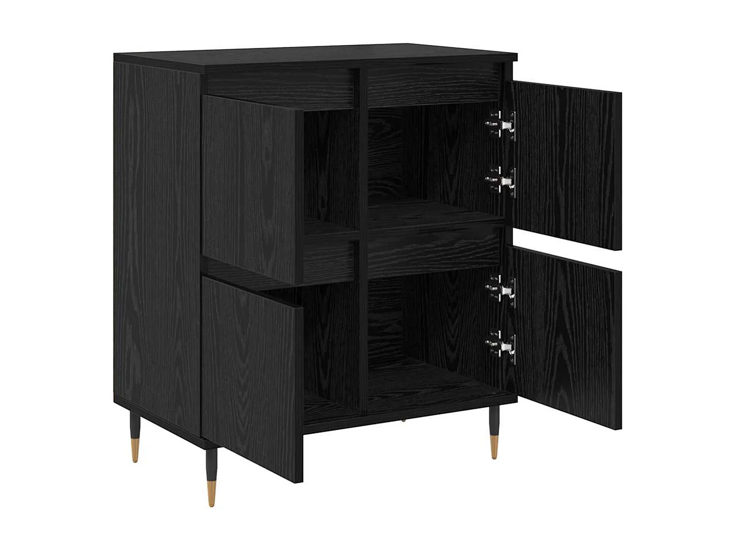Buffets 2 pièces Chêne noir 120 x 35 x 70 cm Bois d'ingénierie