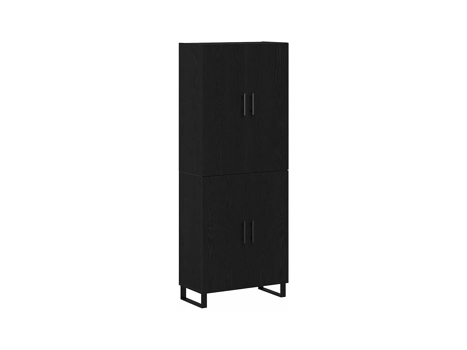 Buffet 2 pièces Chêne noir 69,5 x 34 x 180 cm Bois d'ingénierie