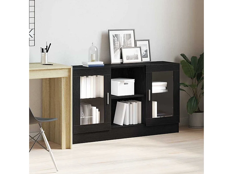 Vitrina Negro 120 x 30.5 x 70 cm Madera contrachapada