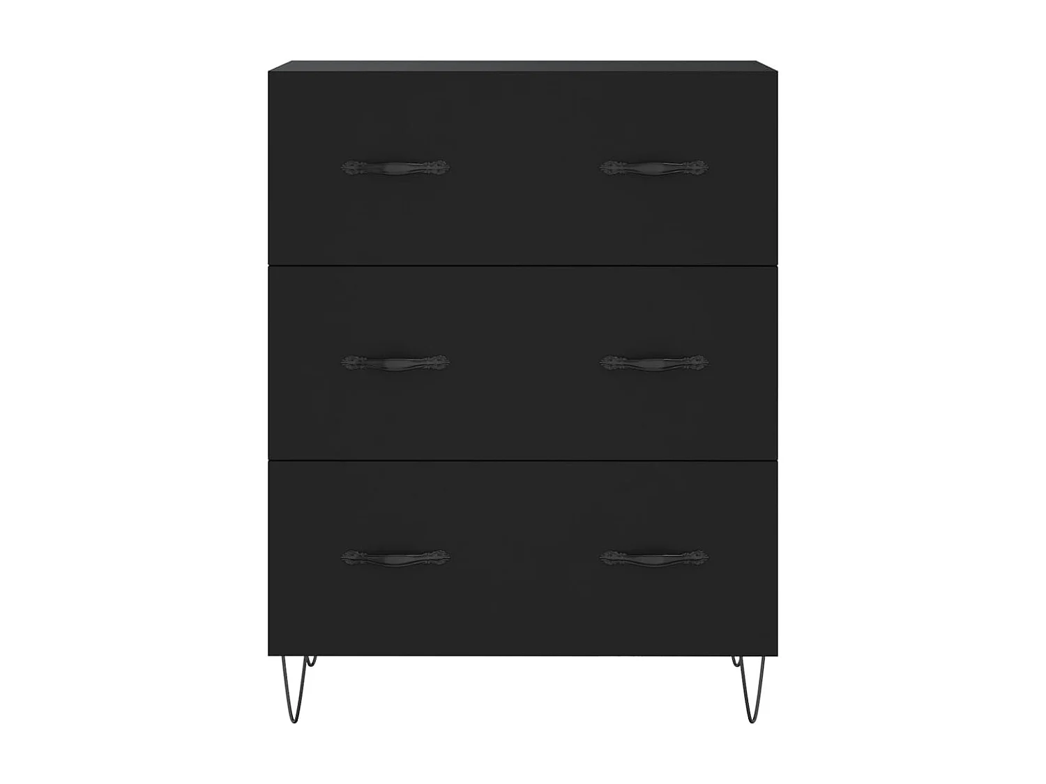 Armário alto 69,5x34x180 cm derivados de madeira preto