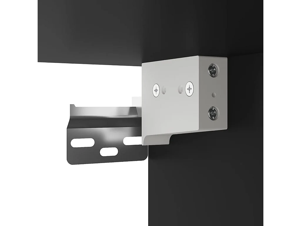 Aparador alto madera contrachapada negro 69,5x34x180 cm