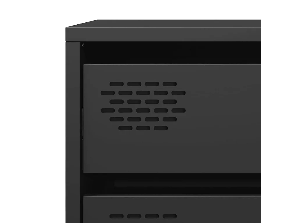 Buffet noir 68x39x73,5 cm acier laminé à froid