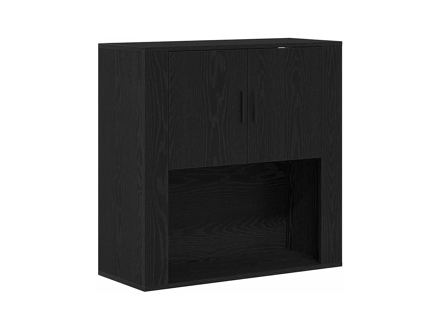 Haut de buffet Chêne noir 80 x 33 x 150 cm Bois d'ingénierie