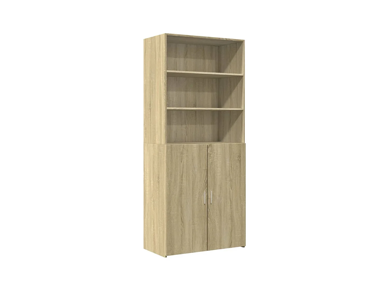 Buffet haut chêne sonoma 80x42,5x185 cm bois d'ingénierie