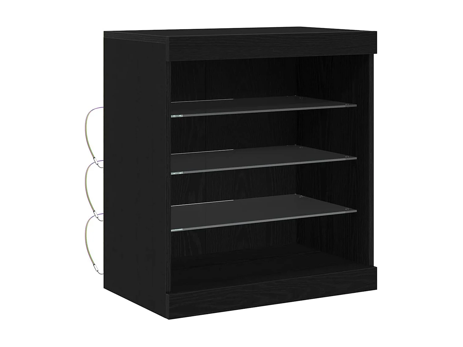 Buffet Chêne noir 60.5 x 37 x 67 cm Bois d'ingénierie