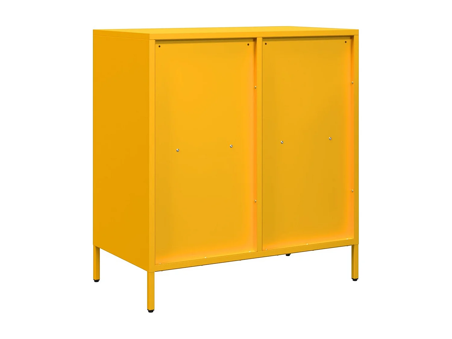 Buffet jaune moutarde 68x39x73,5 cm acier laminé à froid