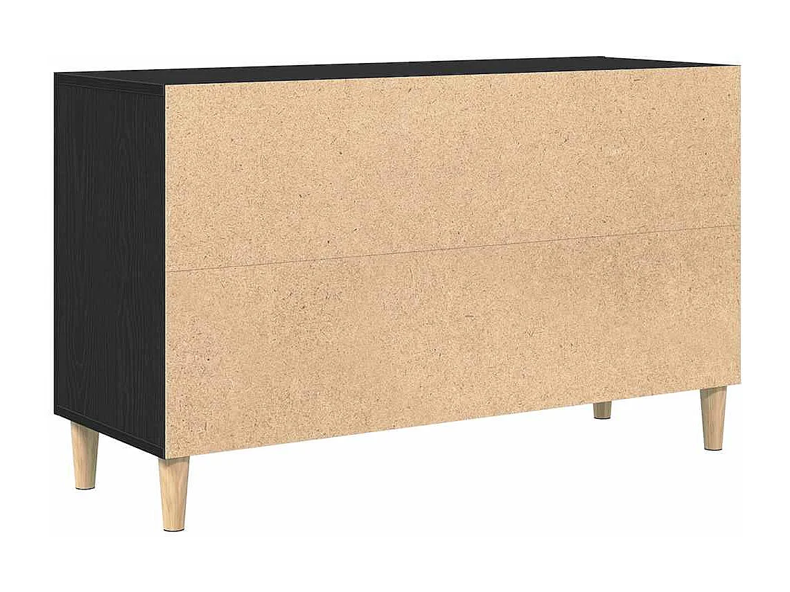 Buffet chêne noir 100x36x60 cm bois d'ingénierie