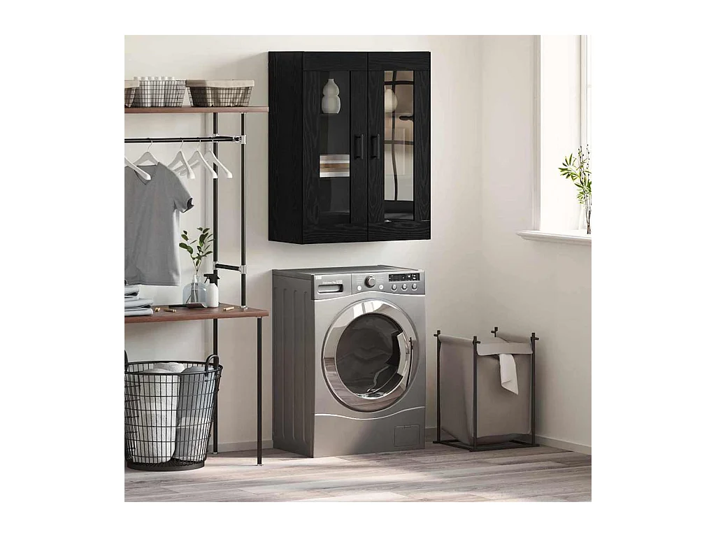 Buffet Noir 69,5 x 34 x 90 cm Bois d'ingénierie