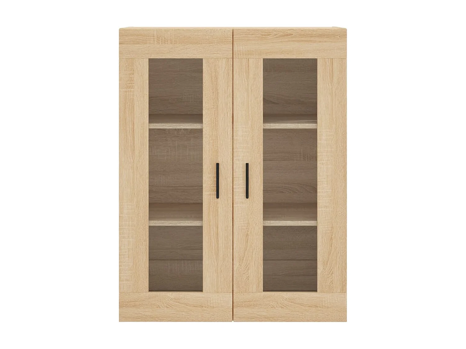 Aparador alto madera contrachapada color roble 69,5x34x180 cm