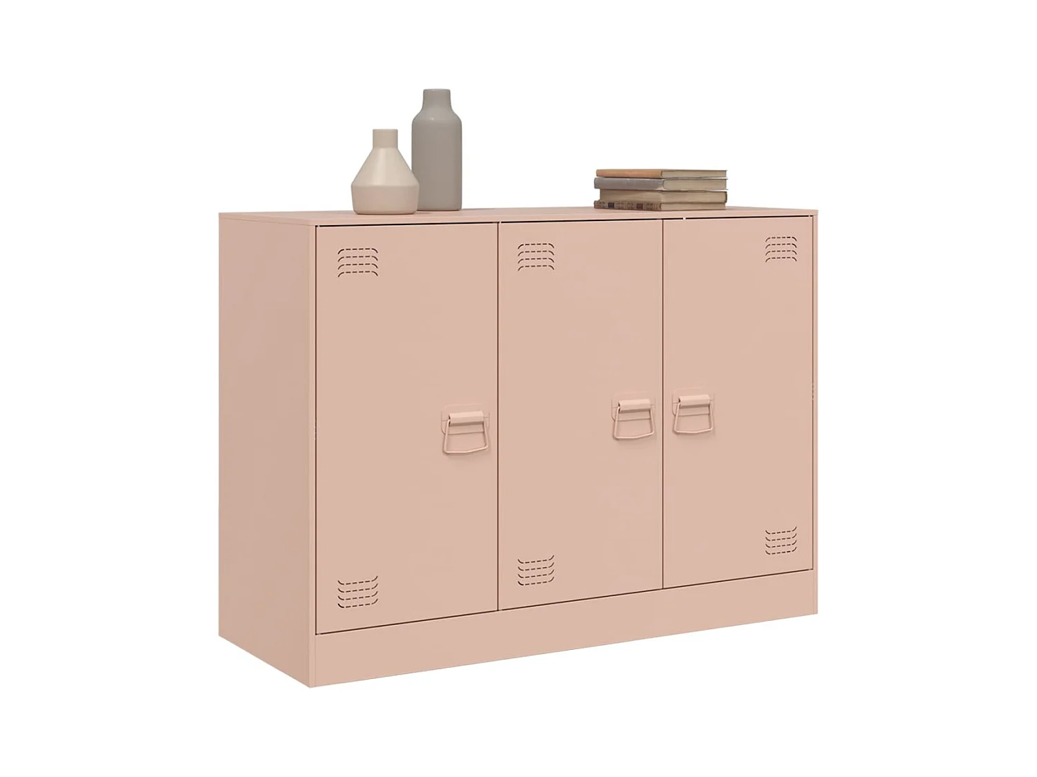 Buffet rose 99x39x73 cm acier