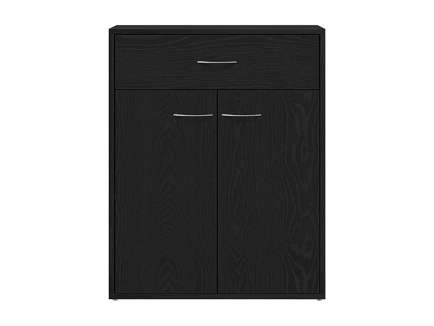 Buffet avec tiroir Noir 60 x 30 x 75 cm Bois d'ingénierie