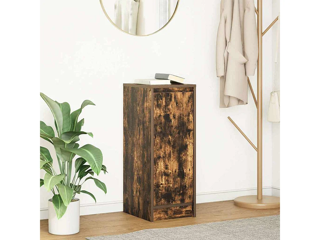 Buffet chêne fumé 29,5x34x76 cm bois d'ingénierie