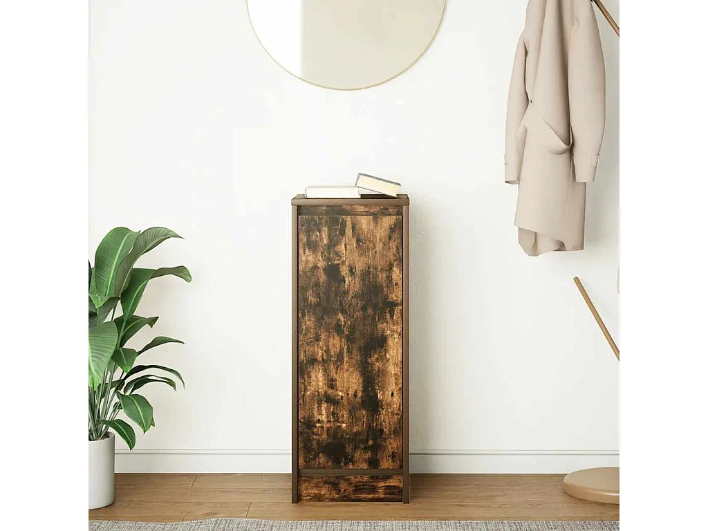 Buffet chêne fumé 29,5x34x76 cm bois d'ingénierie