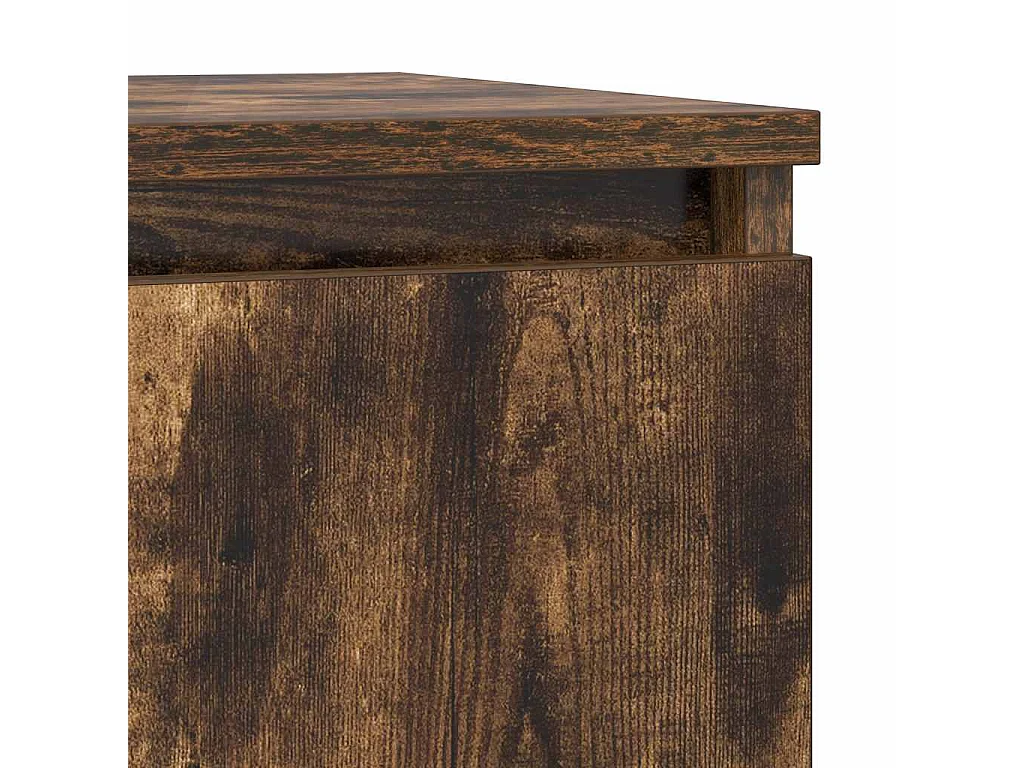 Buffet chêne fumé 29,5x34x76 cm bois d'ingénierie