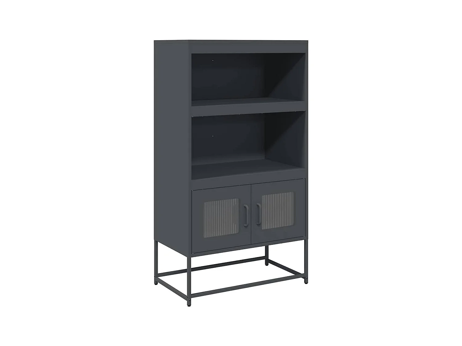 Buffet haut anthracite 68x39x123 cm acier