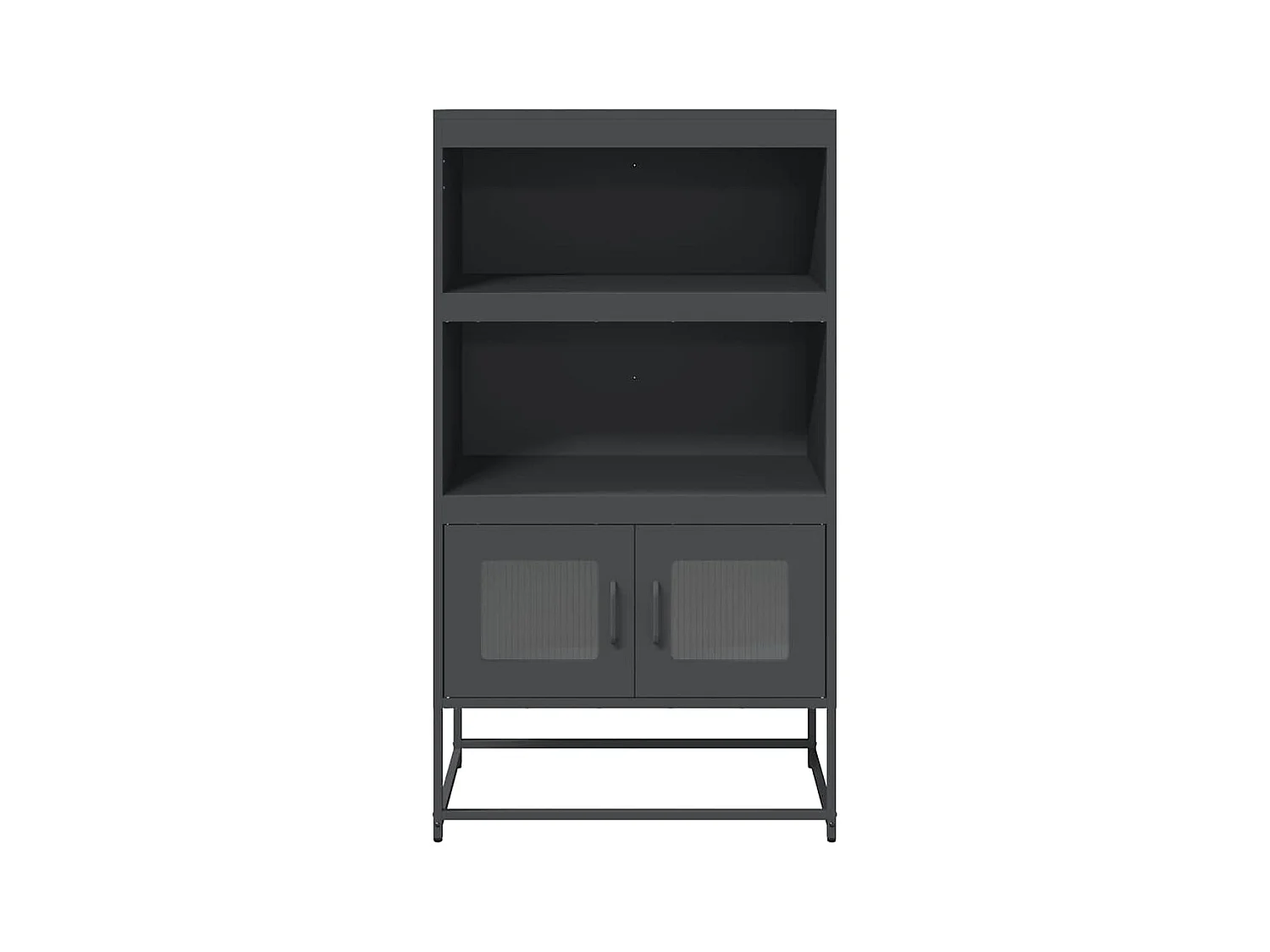 Buffet haut anthracite 68x39x123 cm acier