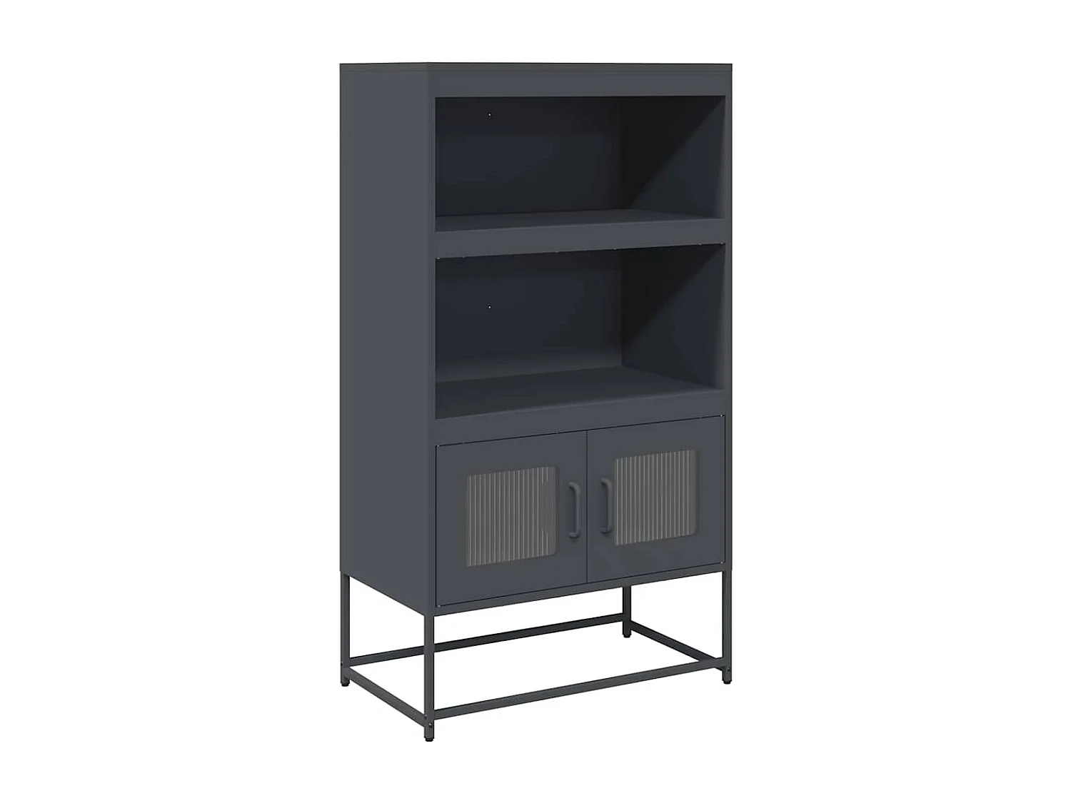Buffet haut anthracite 68x39x123 cm acier