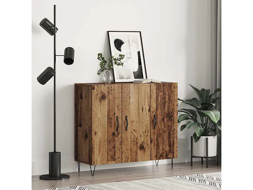 Buffet Bois ancien 90 x 34 x 80 cm Bois d'ingénierie