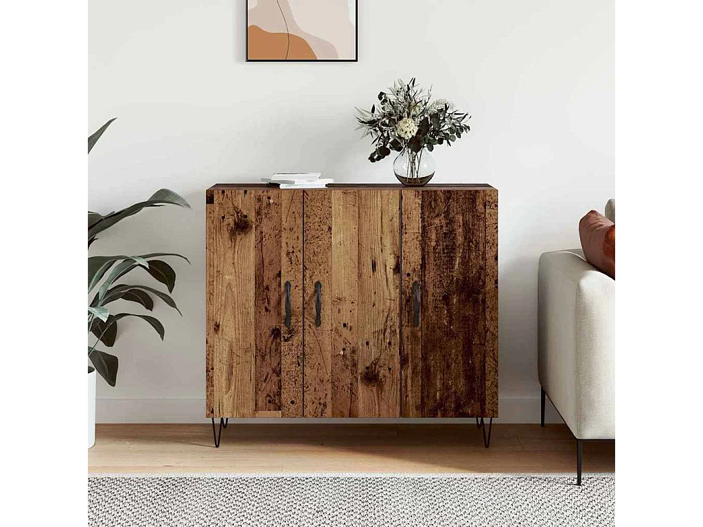 Buffet Bois ancien 90 x 34 x 80 cm Bois d'ingénierie