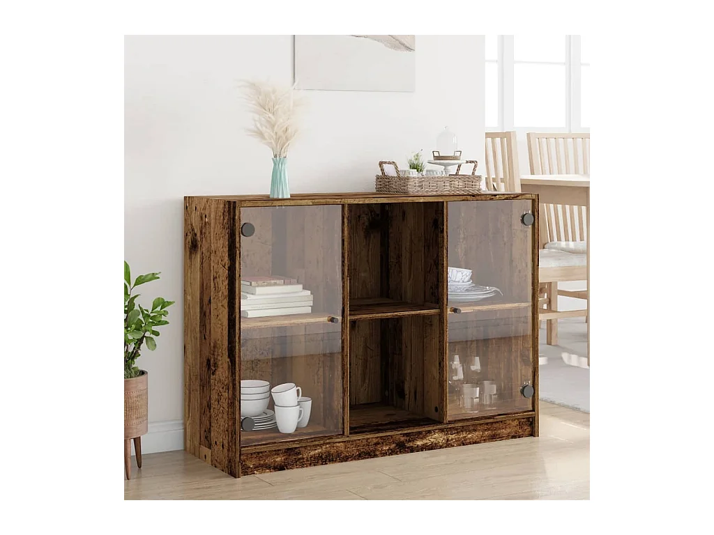 Buffet vieux bois 102x37x75,5 cm bois d'ingénierie