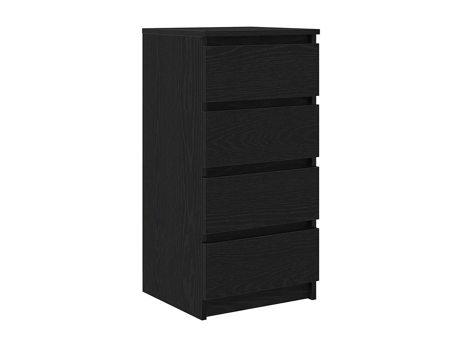 Buffet chêne noir 37,5x35x76 cm bois d'ingénierie