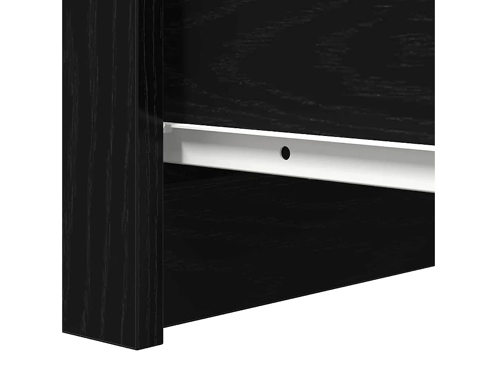 Buffet chêne noir 37,5x35x76 cm bois d'ingénierie